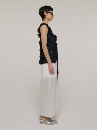 SHEER COMBI SLIT SKIRT