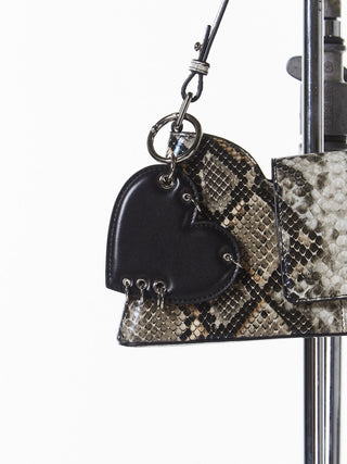 【JUSTINE CLENQUET】HEART BLACK NAPPA KEYCHAIN