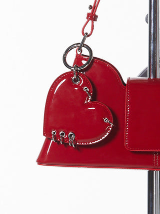 【JUSTINE CLENQUET】HEART RED LIPSTICK KEYCHAIN