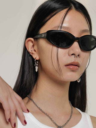 【JUSTINE CLENQUET】RYDER EARRINGS PALLADIUM