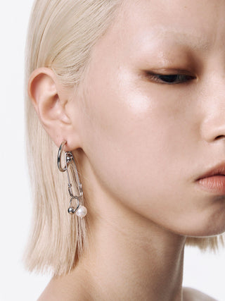 【JUSTINE CLENQUET】RYDER EARRINGS PALLADIUM