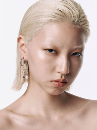 【JUSTINE CLENQUET】RYDER EARRINGS PALLADIUM