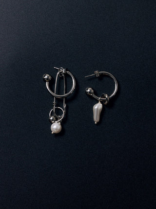 【JUSTINE CLENQUET】RYDER EARRINGS PALLADIUM