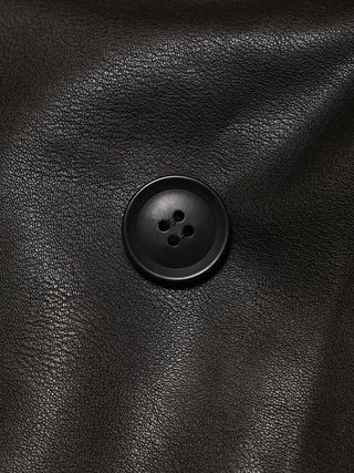 FAUX LEATHER TRENCH JACKET