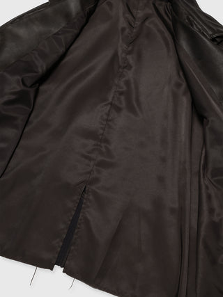 FAUX LEATHER TRENCH JACKET
