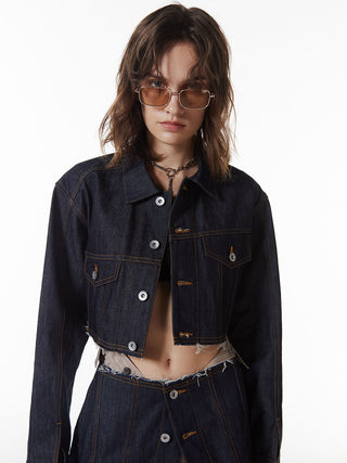 CROP DENIM JACKET