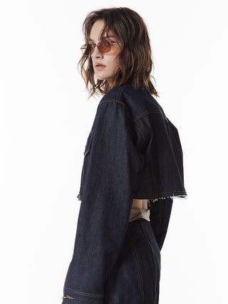CROP DENIM JACKET