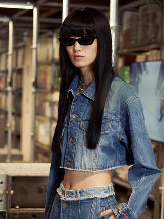 CROP DENIM JACKET