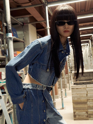 CROP DENIM JACKET