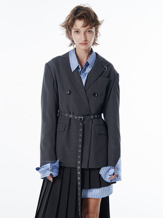 BELTED TAILORED JACKET