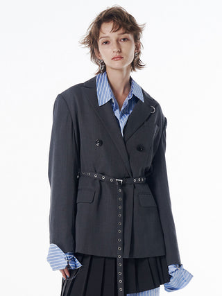 BELTED TAILORED JACKET
