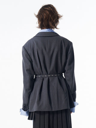 BELTED TAILORED JACKET
