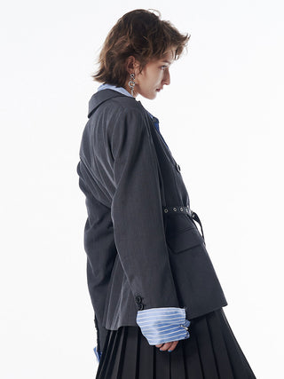 BELTED TAILORED JACKET