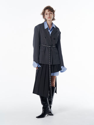 BELTED TAILORED JACKET