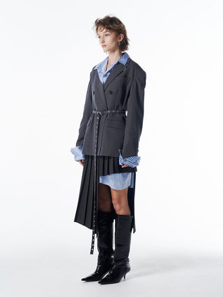 BELTED TAILORED JACKET
