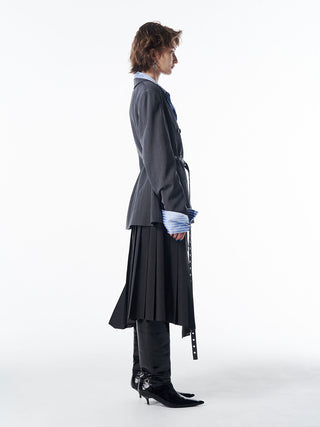 BELTED TAILORED JACKET
