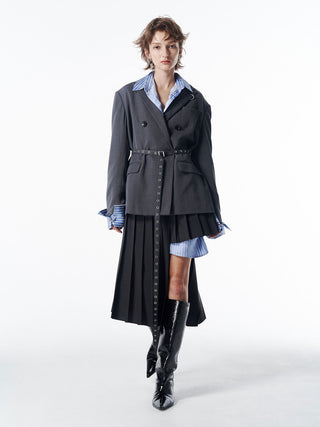 BELTED TAILORED JACKET