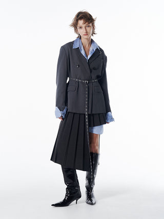BELTED TAILORED JACKET