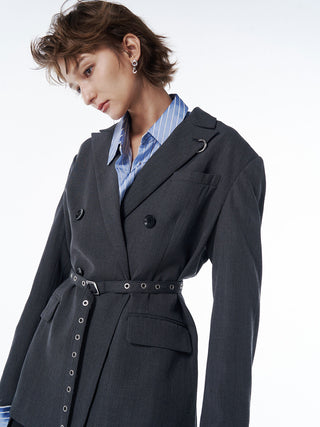 BELTED TAILORED JACKET