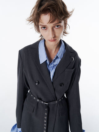 BELTED TAILORED JACKET