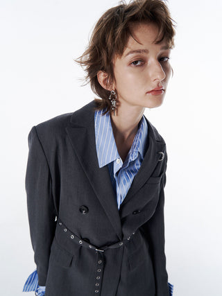 BELTED TAILORED JACKET