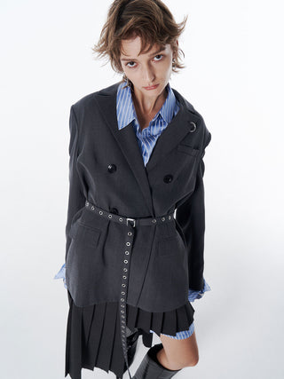 BELTED TAILORED JACKET