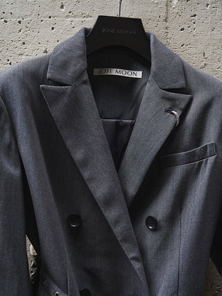 BELTED TAILORED JACKET