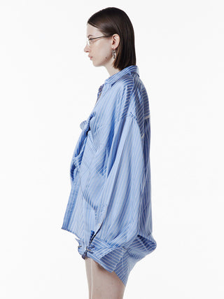 JOSEMOON SATIN STRIPE SHIRT