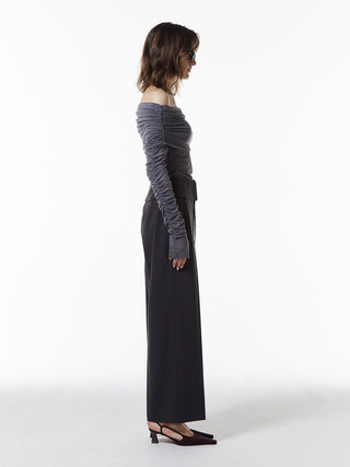 GATHER OFFSHOULDER LONG TOPS