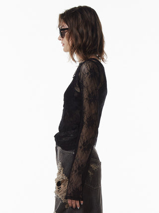SLIT CUTTING LACE TOPS