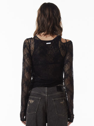 SLIT CUTTING LACE TOPS