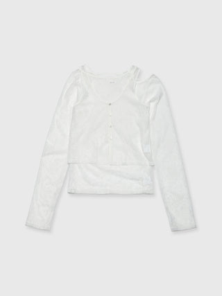 SLIT CUTTING LACE TOPS