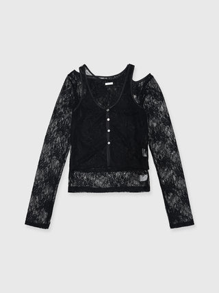 SLIT CUTTING LACE TOPS