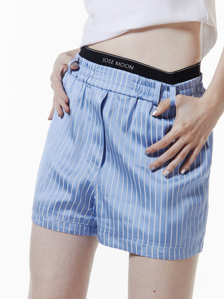 JOSEMOON SATIN STRIPE SHORT PANTS