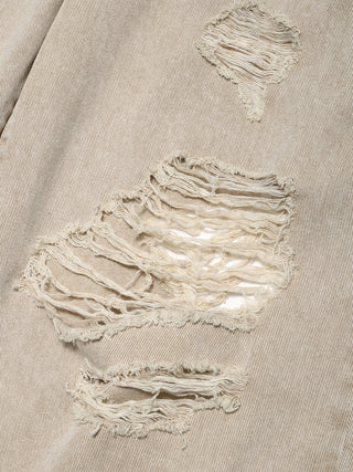 ZIP DAMAGE DENIM