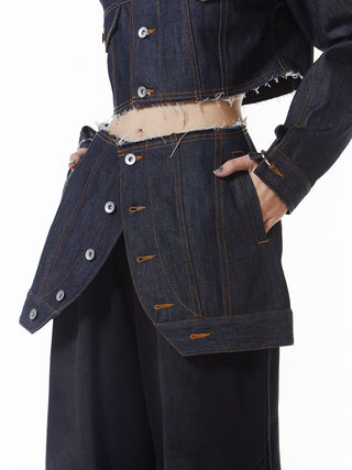 DENIM LAP SKIRT