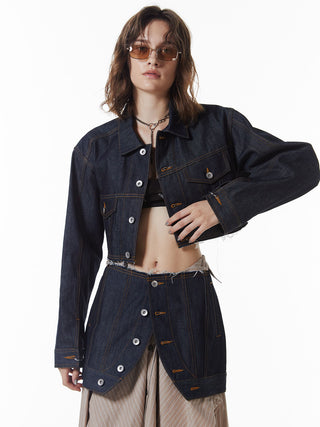 DENIM LAP SKIRT