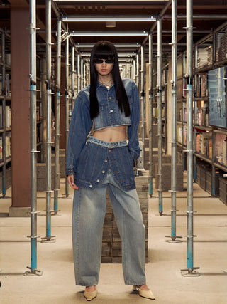 DENIM LAP SKIRT