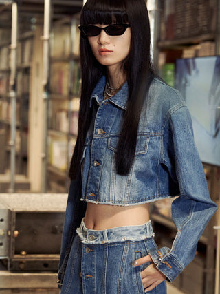 DENIM LAP SKIRT
