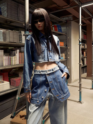 DENIM LAP SKIRT