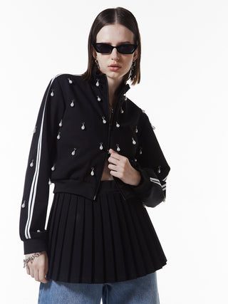 JOSEMOON JERSEY PLEATED SKIRT