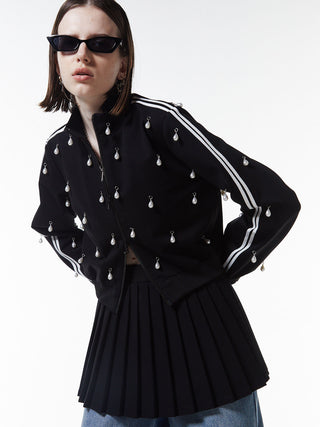 JOSEMOON JERSEY PLEATED SKIRT