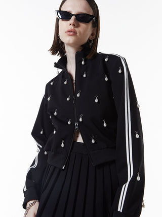 JOSEMOON JERSEY PLEATED SKIRT
