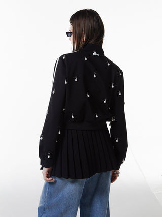 JOSEMOON JERSEY PLEATED SKIRT