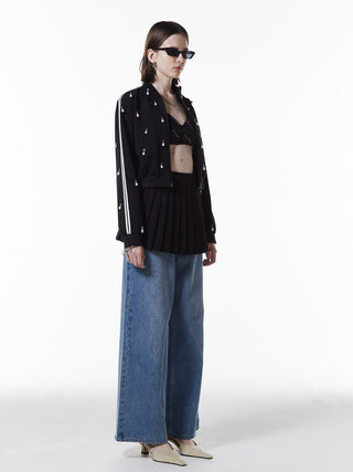 JOSEMOON JERSEY PLEATED SKIRT