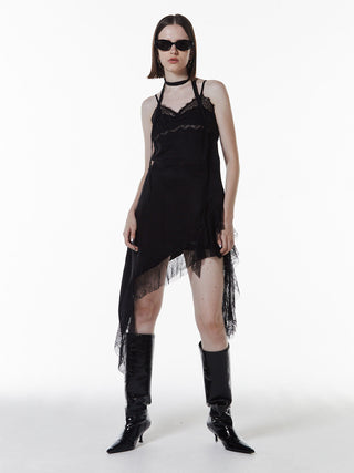 ASYMMETRY LACE DRESS
