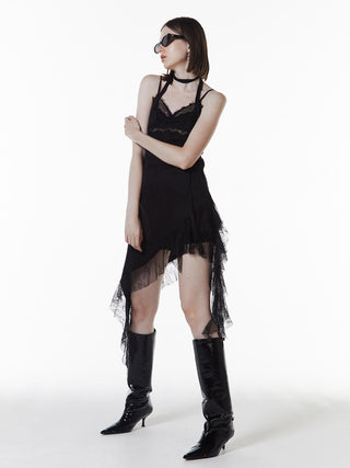 ASYMMETRY LACE DRESS