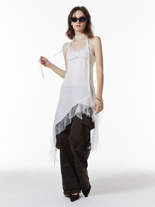 ASYMMETRY LACE DRESS