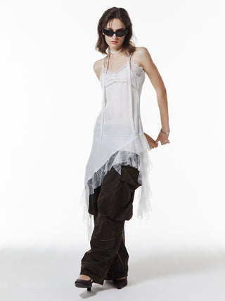 ASYMMETRY LACE DRESS
