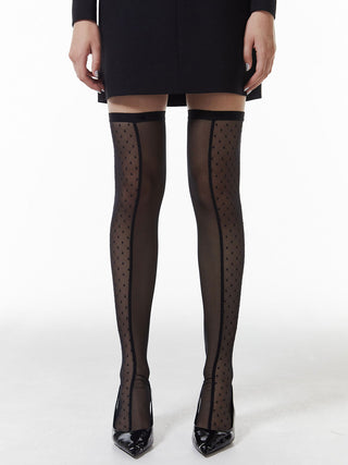DOT TULLE OVER-KNEE SOCKS